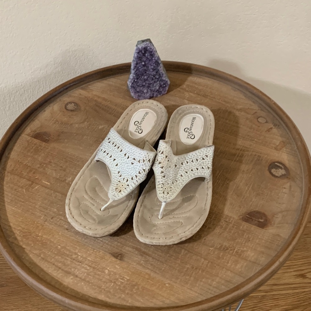 Elegant White Crochet Sandals